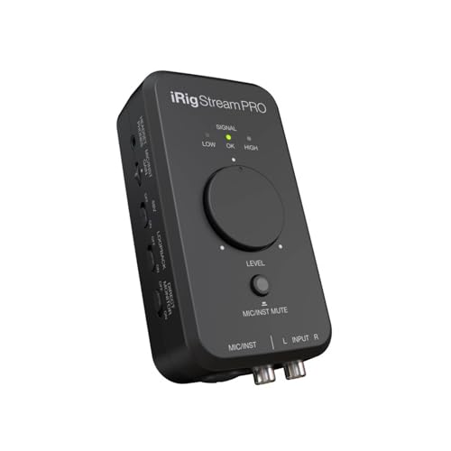 IK Multimedia iRig Stream Pro Ultracompact 4x2 Audio Interface for Computers, Smartphones, and Tablets