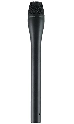 Shure SM63LB Omnidirectional Dynamic Vocal Microphone with 23cm Handle for Handheld Applications On-Stage and in Broadcast, Recording, and TV Studios, 3-pin XLR Connector - Black (SM63LB)