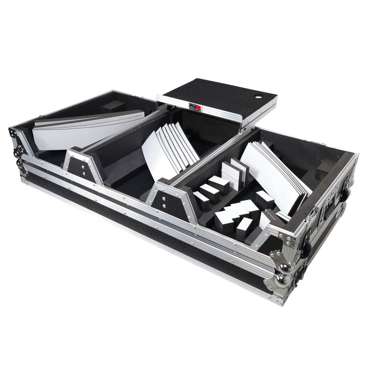 ProX XS-CDM3000WLT DJ Coffin Flight Case for Pioneer Mixer DJM-900NXS2 and 2x CDJ-3000 with Wheels and Laptop Shelf