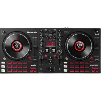 Numark Mixtrack Platinum FX 4-Deck Serato DJ Controller with Jog Wheel Displays and FX Paddles