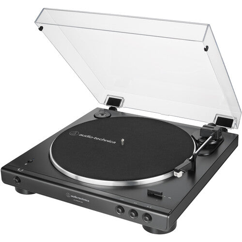 Audio-Technica Consumer AT-LP60XBT-USB-BK Fully Automatic Two-Speed Stereo Turntable with Bluetooth & USB (Black)