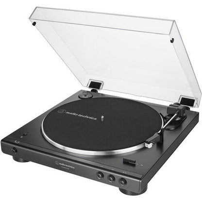 Audio-Technica Consumer AT-LP60XBT-USB-BK Fully Automatic Two-Speed Stereo Turntable with Bluetooth & USB (Black)