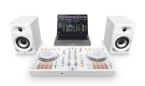 Pioneer DJ DDJ-FLX4 2-deck rekordbox and Serato DJ Controller - White, Limited Edition