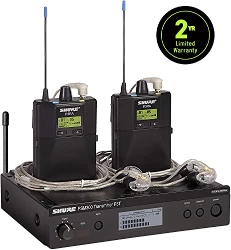 Shure PSM 300 Twin-Pack Pro Wireless In-Ear Monitor Kit (G20: 488 to 512 MHz)