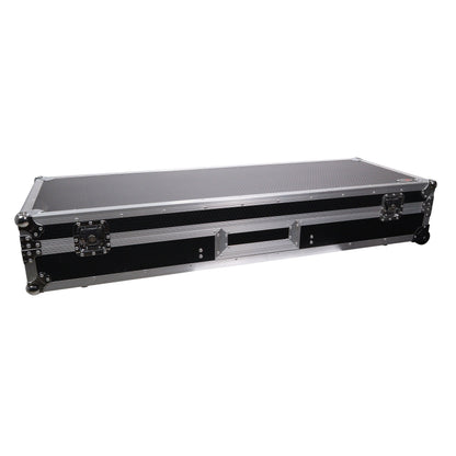 ProX DJ Coffin Flight Case for (2) 1200 Style Turntables 10-inch 12-inch Mixers with Sliding Laptop Shelf and Wheels