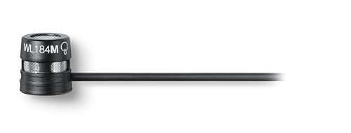 Shure WL184m Low-Profile Supercardioid Lavalier Microphone with TA4F Connector (Black)