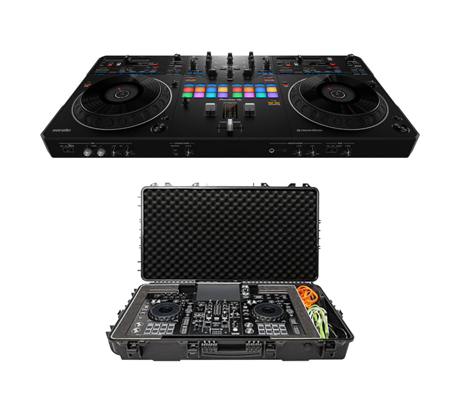 Pioneer DJ DDJ-REV5 Scratch-style 2-channel performance DJ controller + Magma FLXGUARD DJ Controller Trolley