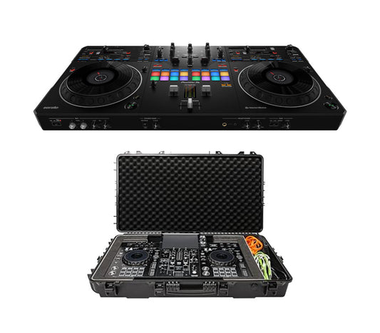Pioneer DJ DDJ-REV5 Scratch-style 2-channel performance DJ controller + Magma FLXGUARD DJ Controller Trolley