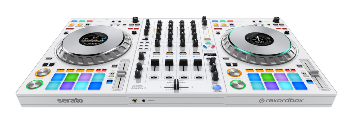 Pioneer DJ DDJ-FLX10-W + Decksaver Cover