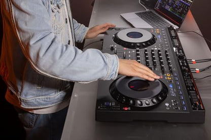 AlphaTheta DDJ-GRV6 4-channel DJ Controller with Groove Circuit and Pioneer HDJ-X5 Professional DJ Headphones (Silver)