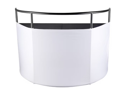 JMAZ Lighting JZ5010 Command Booth Event Facade with Black and White Scrims