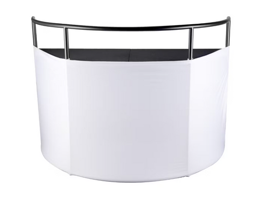 JMAZ Lighting JZ5010 Command Booth Event Facade with Black and White Scrims