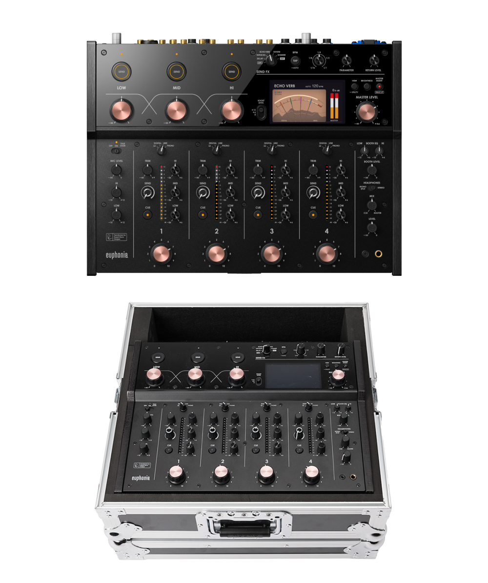 AlphaTheta Euphonia Professional Rotary Mixer + Magma MGA41036 Mixer Case