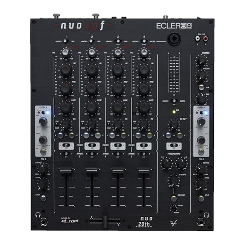 Ecler NUO4.0F Professional 4-Channel DJ Mixer (Black)
