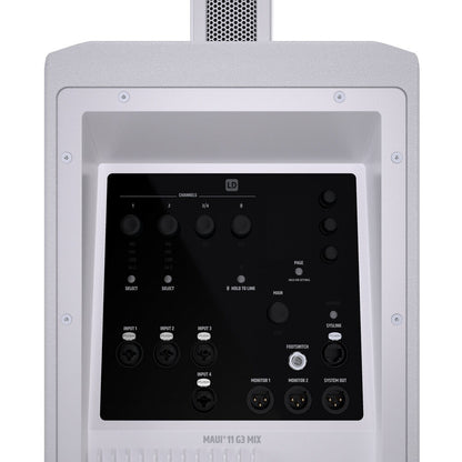LD Systems MAUI 11 G3 MIX Portable 2060W Powered Column PA System (White)
