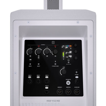 LD Systems MAUI 11 G3 MIX Portable 2060W Powered Column PA System (White)