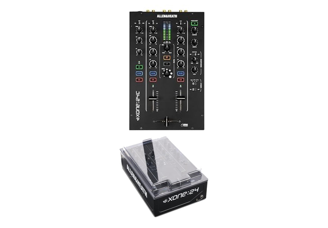 Allen & Heath Xone:24C Professional 2+1 Channel Hybrid DJ Mixer with USB-C Interface + Decksaver