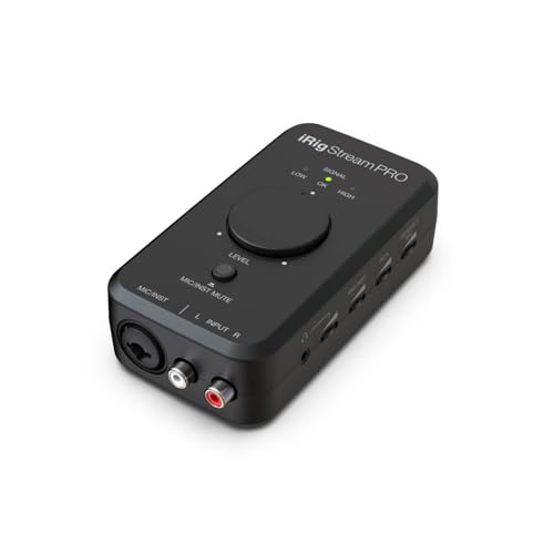 IK Multimedia iRig Stream Pro Ultracompact 4x2 Audio Interface for Computers, Smartphones, and Tablets