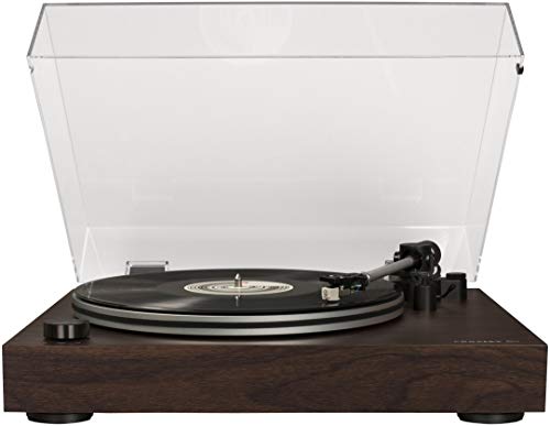 Crosley C8A-WA Belt-Driven Record Player Turntable with Built-in Pre-Amp, Walnut