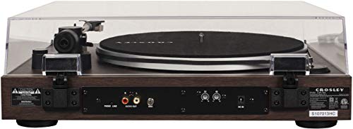 Crosley C8A-WA Belt-Driven Record Player Turntable with Built-in Pre-Amp, Walnut