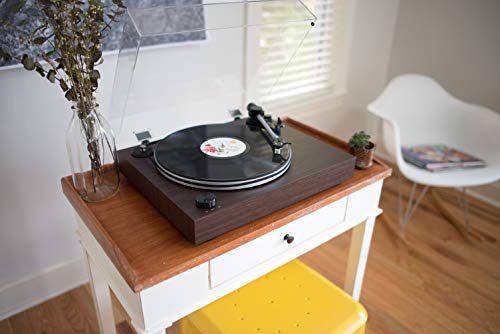 Crosley C8A-WA Belt-Driven Record Player Turntable with Built-in Pre-Amp, Walnut