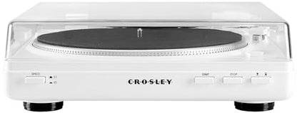 Crosley T400D-WH Fully Automatic Bluetooth 2-Speed Turntable Record Player with Built-in Preamp, White