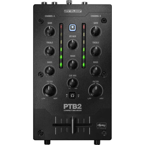 Reloop PTB-2 Portable 2+1-Channel DJ Mixer with DVS and Bluetooth Interface