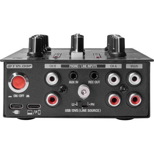 Reloop PTB-2 Portable 2+1-Channel DJ Mixer with DVS and Bluetooth Interface