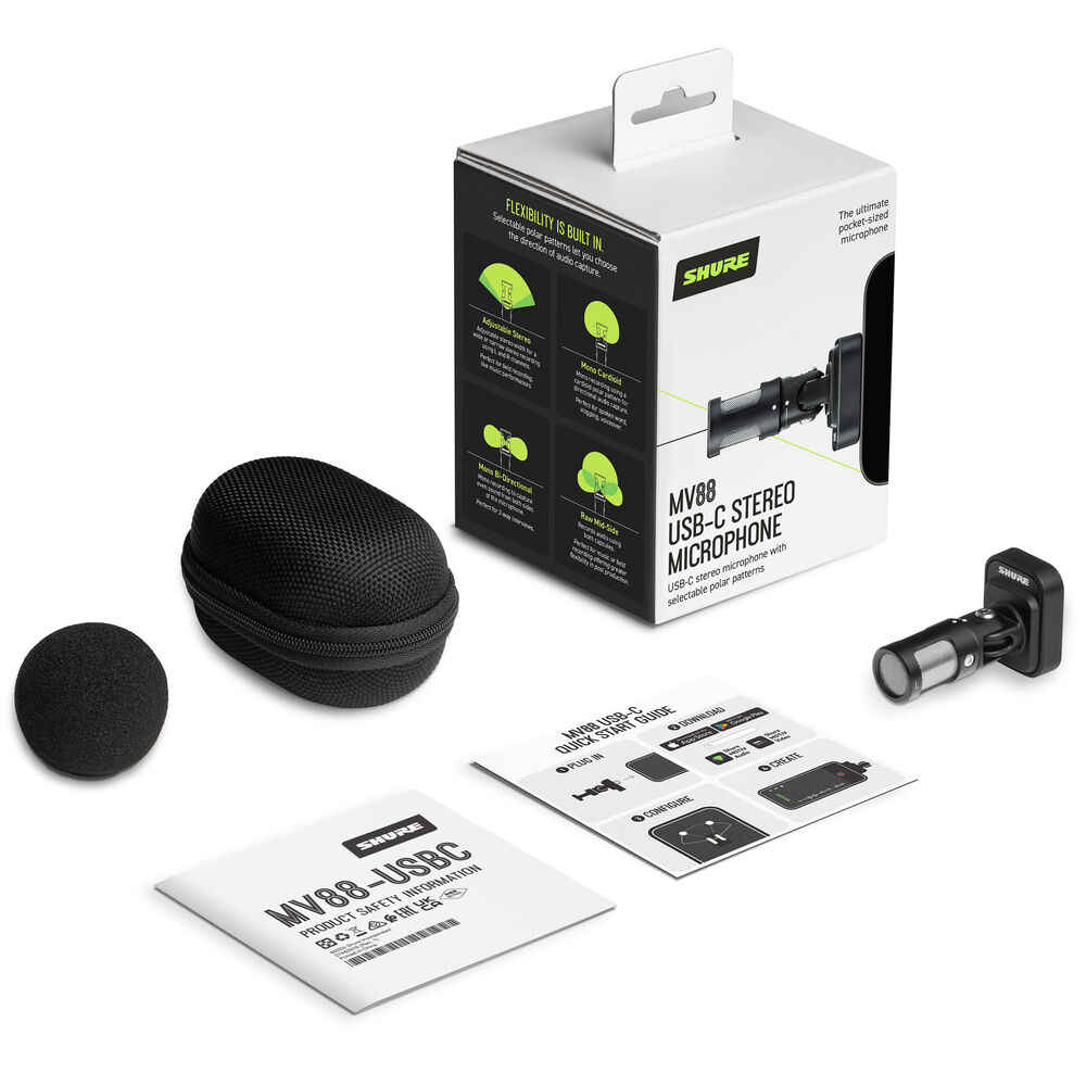 Shure MV88 USB-C Stereo Microphone (Open Box)