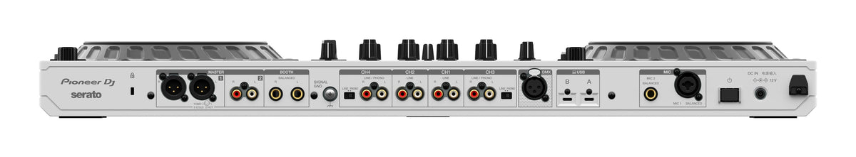 Pioneer DJ DDJ-FLX10-W Limited Edition - 4-channel DJ controller + Odyssey Industrial Board Flight Case