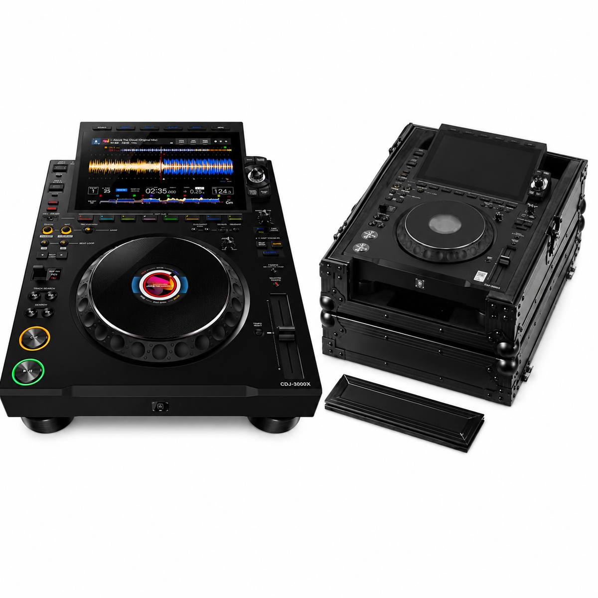 AlphaTheta CDJ-3000X A next-generation flagship DJ player + Odyssey Black Label Flight Case