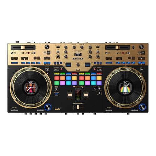 Pioneer DJ DDJ-REV7 2-Channel rekordbox and Serato DJ Pro Controller with Motorized Jog Wheels (Limited Edition Gold) (Open Box)