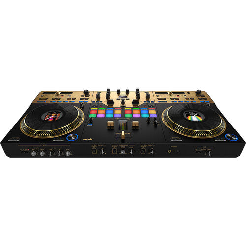 Pioneer DJ DDJ-REV7 2-Channel rekordbox and Serato DJ Pro Controller with Motorized Jog Wheels (Limited Edition Gold) (Open Box)