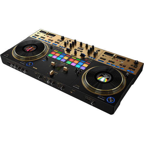 Pioneer DJ DDJ-REV7 2-Channel rekordbox and Serato DJ Pro Controller with Motorized Jog Wheels (Limited Edition Gold) (Open Box)