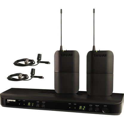 Shure BLX188/CVL Dual-Channel Wireless Cardioid Lavalier Microphone System (J10: 584 to 608 MHz) (Open Box)