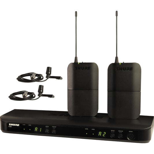Shure BLX188/CVL Dual-Channel Wireless Cardioid Lavalier Microphone System (J10: 584 to 608 MHz) (Open Box)