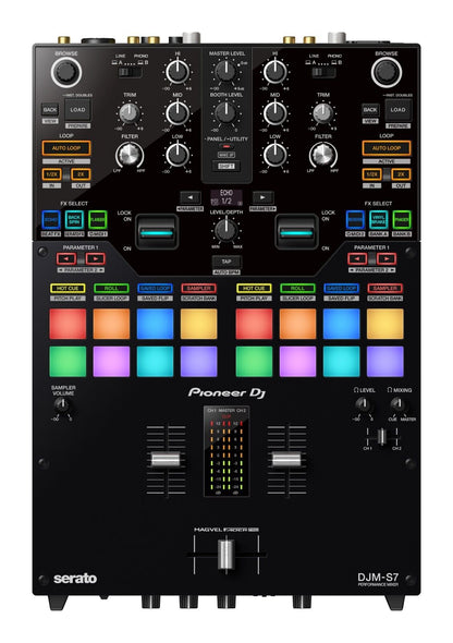 Pioneer DJ DJM-S7 Scratch Style DJ Mixer + Odyssey Base 2 Top Streemline Eva Case