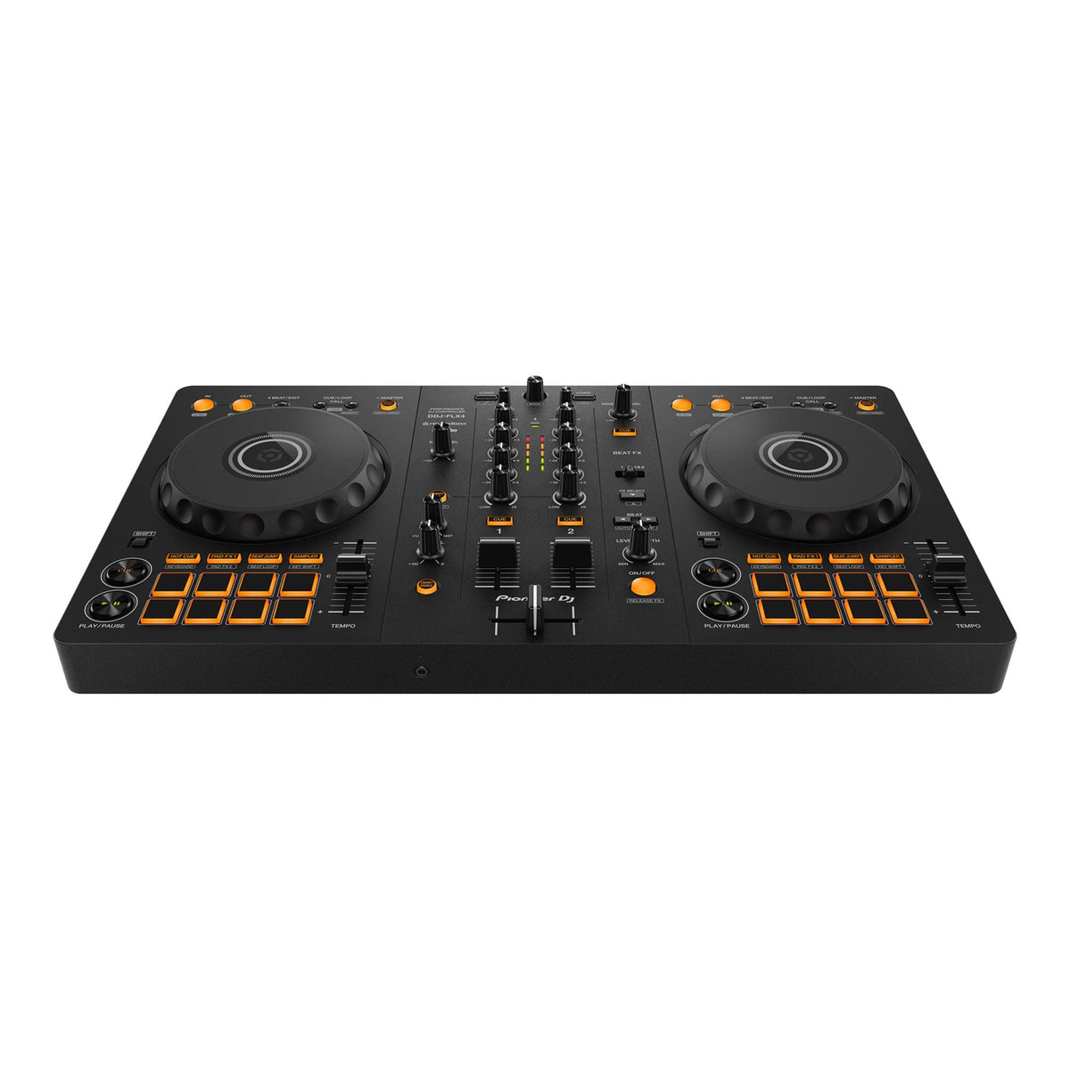 Pioneer DJ DDJ-FLX4 2-Channel DJ Controller + Odyssey BMSLDDJ400 Streemline Series Bag
