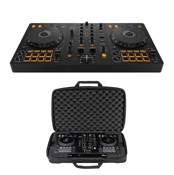 Pioneer DJ DDJ-FLX4 2-Channel DJ Controller + Odyssey BMSLDDJ400 Streemline Series Bag