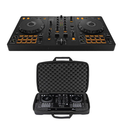 Pioneer DJ DDJ-FLX4 2-Channel DJ Controller + Odyssey BMSLDDJ400 Streemline Series Bag
