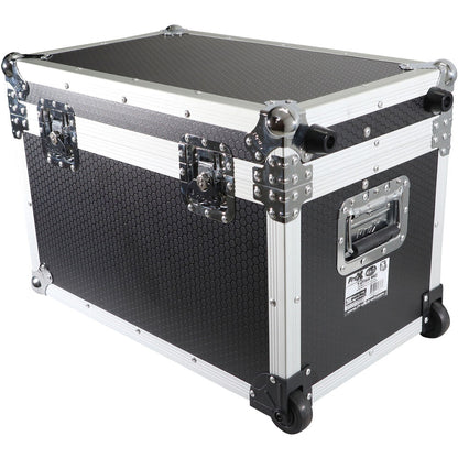 ProX Roll-Away Utility Case with Retractable Handle and Low-Profile Recessed Wheels (Black)