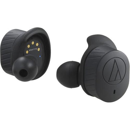 Audio-Technica Consumer ATH-SPORT7TW SonicSport True Wireless In-Ear Headphones (Black) (Open Box)