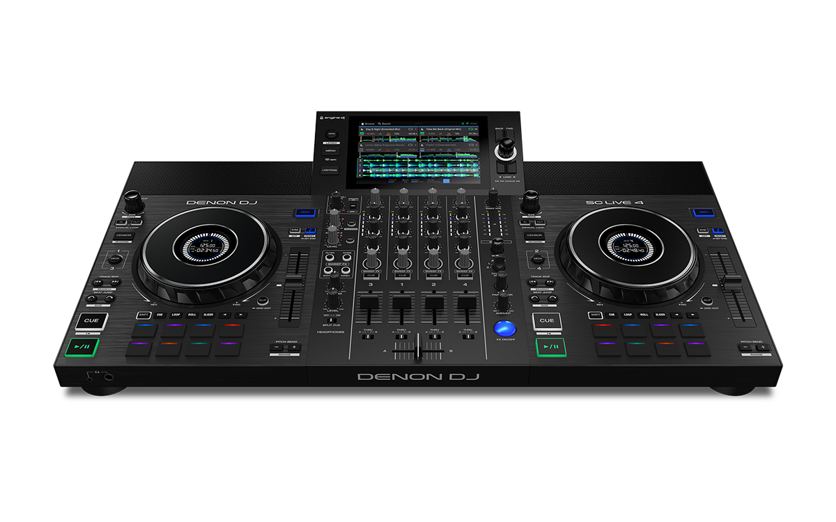 Denon DJ SC Live 4-Standalone Controller, 4-Channel Mixer, Amazon Music Unlimited Streaming, Wi-Fi, Speakers, Serato DJ & Virtual DJ Compatible