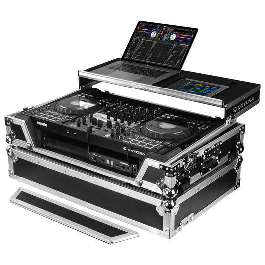 Odyssey FZGSFLX10W1M 1U Flight Case with Glide Style Laptop Platform and Wheels for Pioneer DDJ-FLX10 (Open Box)