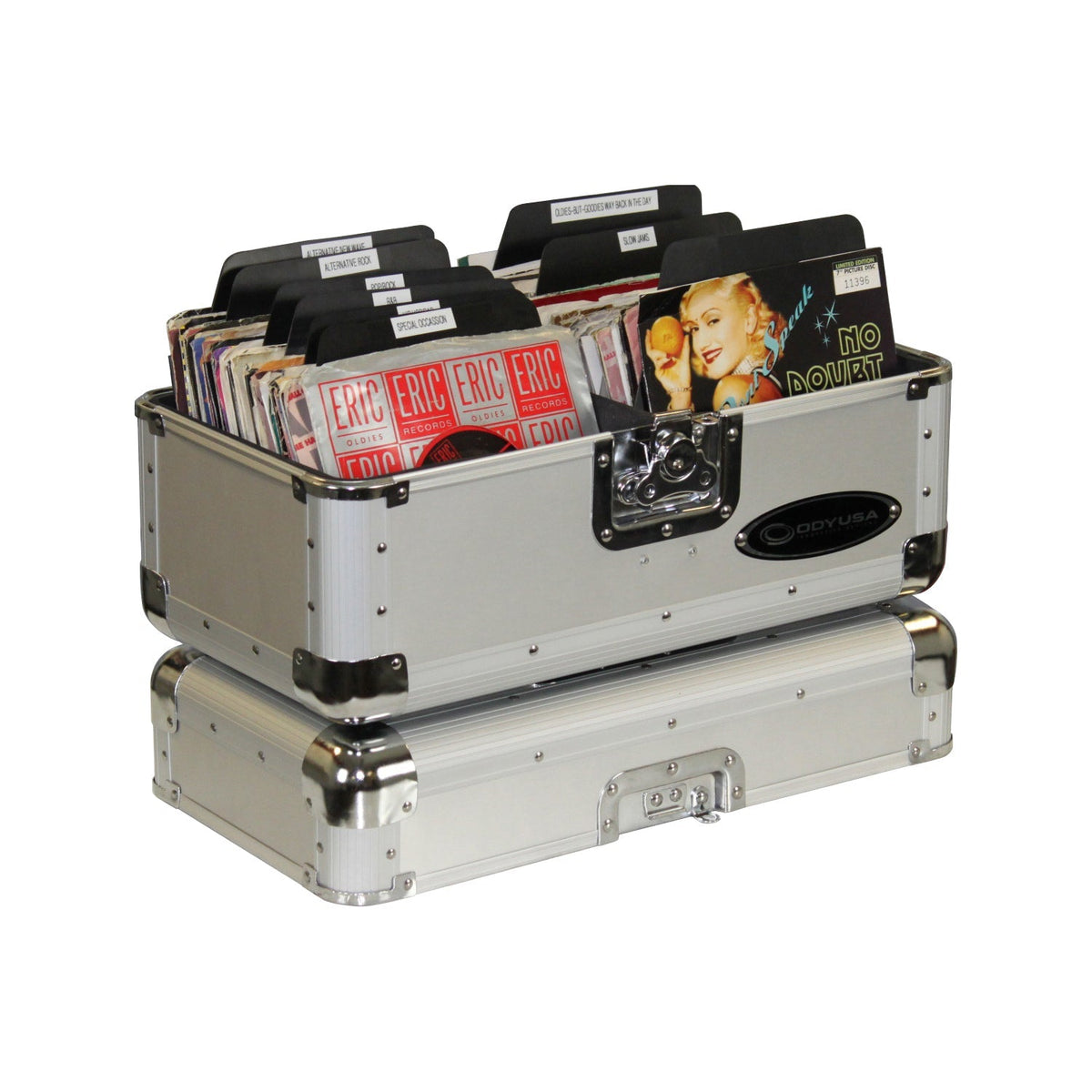 Odyssey K45120SIL Krom Series Silver Record/Utility Case for 120 7-Inch Vinyl Records (Open Box)