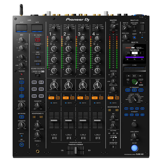 Pioneer DJ DJM-A9 4-Channel Digital Pro-DJ Mixer with Bluetooth, Black (Open Box)