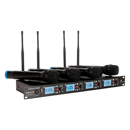American DJ WM-419 Four-Channel UHF Wireless Handheld Microphone System (540 to 590 MHz) (Open Box)