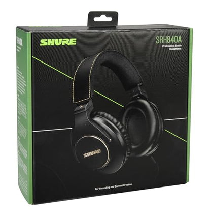 Shure SRH840A Closed-Back Over-Ear Professional Monitoring Headphones