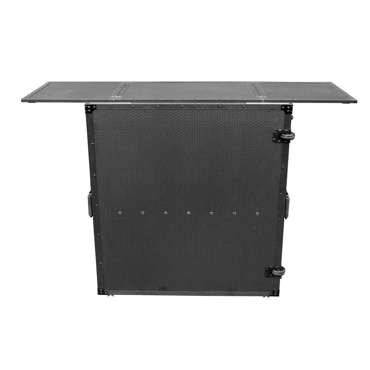 ProX Transformer Series Fold-Away DJ Performance Desk Facade with Wheels (Black/Black) (Open Box)