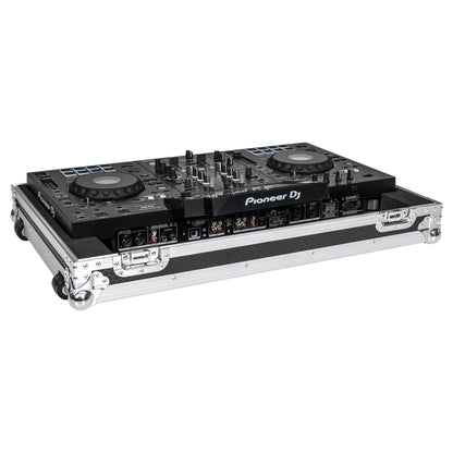 Headliner Low Profile Flight Case with Wheels, Compatible with XDJ-RX3, Black (HL10006)